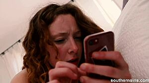 bound hairy beauty teases her wild side in tight ropes