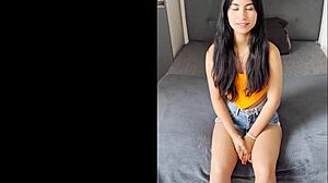 first time squirting on big black cock during latina anal casting