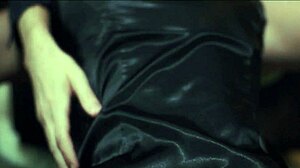 Glamour Euro whore babe in stilettos teases with wet blowjob leading to cum covered facial quickie