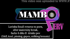 hey larinha's back post-baby milking tits on four bbc daps... wild!