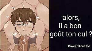 French futa date gives jerk off instructions on steamy encounter