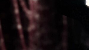 Glamour Euro whore babe in stilettos teases with wet blowjob leading to cum covered facial quickie