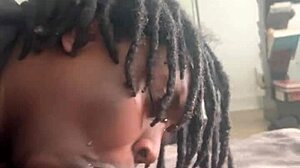 Amateur BBW Deepthroats Double Monster Black Cocks Mirror Sloppy Face Fucking Messy