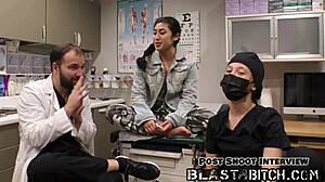 Jasmine Roses' Back Blasted with Cum in Nurse POV Face Fuck Doggystyle