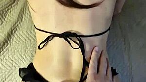 fitness russian girlfriend's big tits bounce in pov blowjob doggystyle