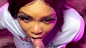 stepsister's big ass takes monster black cock deep in wet pussy pov
