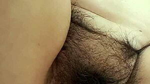 Mature Milf Reveals Fat Hairy Pussy Pissing Closeup
