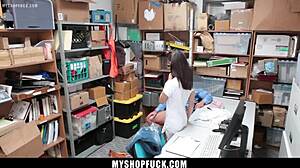 Stepdaughter Caught Stealing Gets Bent Over And Monster Fucked By Guard