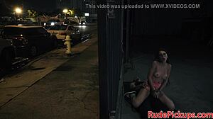 whoa this petite glasses teen sucks and rides cock outdoors 😍 rough public pickup
