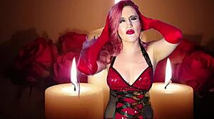 Jessica Rabbit cosplay goddess gives jerk off instructions. Cum hard for your mistress with rabbit toy BDSM!