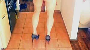 tranny veronica's cute ass dildo training session 🔥🍑
