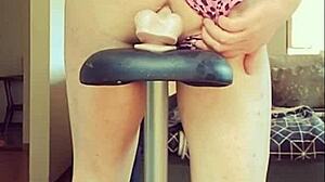 tranny veronica's cute ass dildo training session 🔥🍑