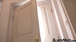 my horny girlfriend takes massive interracial anal pounding rough