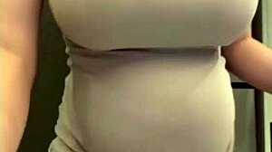 stepmom's milky tits suck dick while showing swollen pussy up close