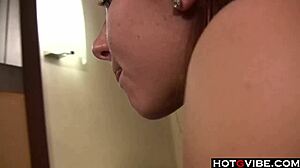 Big Titted German Brunette Slut Masturbates Hard with New Toys