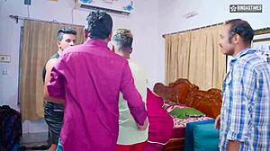 desi bhabhi starsudipa takes every cock lined up gangbang pounding
