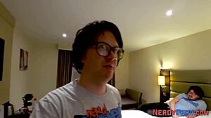 i tricked this big tit british slut into swallowing my nerd cock whole