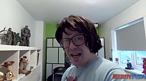 i tricked this big tit british slut into swallowing my nerd cock whole