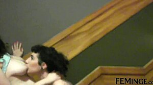 lesbian babes finger and toy each others wet pussies