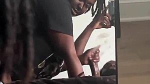 Amateur BBW Deepthroats Double Monster Black Cocks Mirror Sloppy Face Fucking Messy