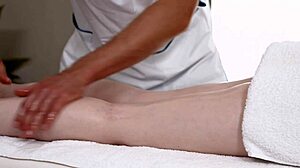 Hot Pearl gets oiled massage then deepthroat cowgirl creampie! Skinny teen pussy licked and fucked doggy.