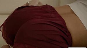 blonde shemale ariel demure licks pussy then fucks hard