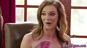 i get my flat chested small tits licked so good in this lesbian threesome