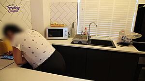 chinese wife used free by huge white cock friend?