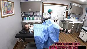 miraa monroe spreads shaved pussy for vibrator gyno exam