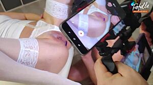 bisexual husband shares wife with friend in real mmf threesome part 2