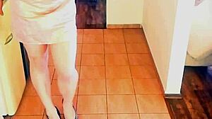 tranny veronica's cute ass dildo training session 🔥🍑
