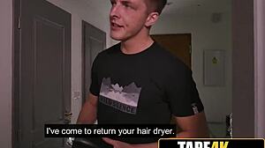 this horny married milf in fishnets wedding lingerie begs young stud to fuck her hard on bed