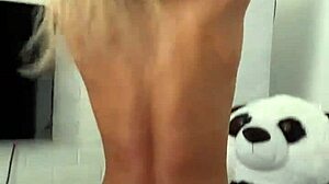 Sexy Monika Fox Strips Pink Miniskirt Teasing Big Tits And Shaved Pussy!