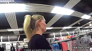 TEASE ADORABLE CZECH GIRL IN SHOP THEN RIDE HER POV HARDCORE!
