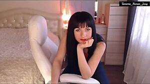 ohh tamarra roman's perky tits and pussy tease in ripped jeans... fingers deep!