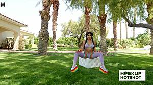 backstage, jena larose's pussy steals every spotlight and stare