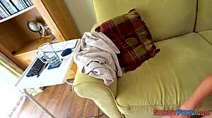 real british newbie gets tricked into first time handjob blowjob and masturbation on high def camera