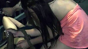 whoa this petite glasses teen sucks and rides cock outdoors 😍 rough public pickup