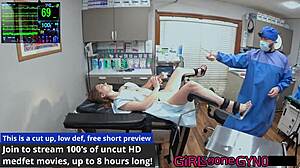 miraa monroe spreads shaved pussy for vibrator gyno exam