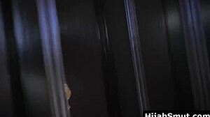 shaved muslim wife cheats fucking arab landlord cock to pay rent