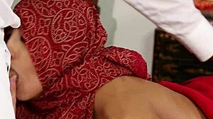 Hot arab babe takes messy facial in taboo massage! 😈💦