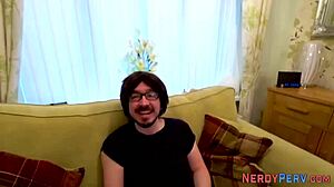 real british newbie gets tricked into first time handjob blowjob and masturbation on high def camera