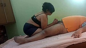 Indian Bhabhi Pussy Ass Sucked Fucked by Electrician Hindi Moans