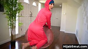 shaved muslim wife cheats fucking arab landlord cock to pay rent