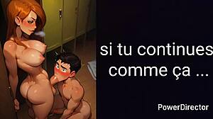 French futa date gives jerk off instructions on steamy encounter