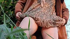 i'm chained french slave flashing tits in public streets for master