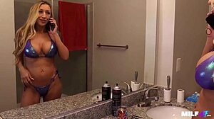 secret hookup with sizzling bikini milf model turns hardcore fast