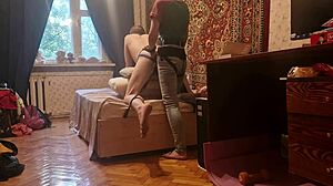 Anastasia Mistress Pegs Skinny Slave Sasha Earth Hard Homemade!