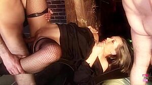 Smoking Brunette Babes' Orgy with Deep Blowjobs Handjobs Heels