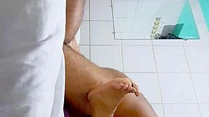 mature temptress in towel begs for your hands all over her curves